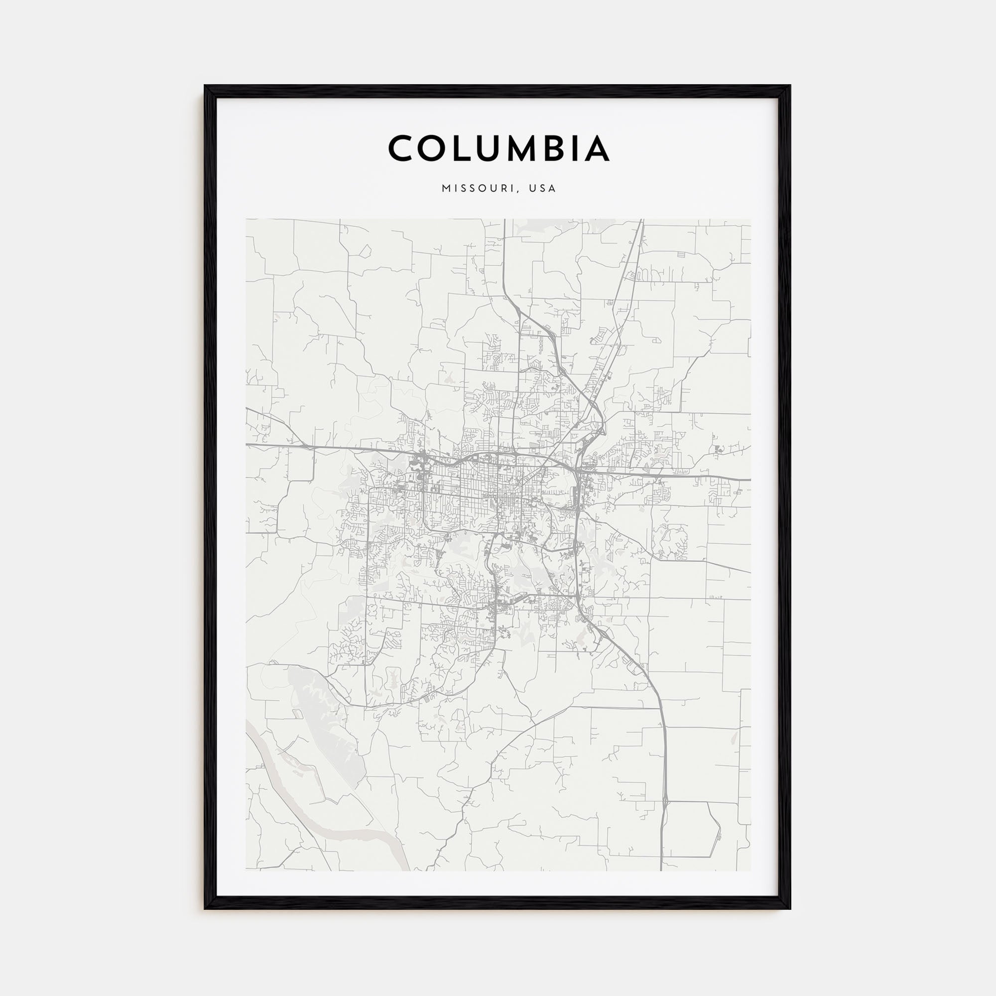 Columbia, Missouri Map Portrait Poster