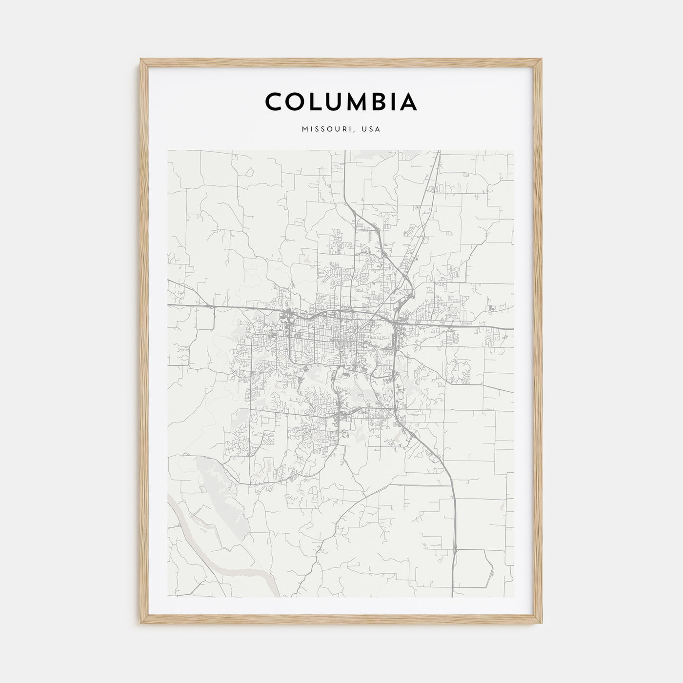 Columbia, Missouri Map Portrait Poster