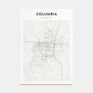 Columbia, Missouri Map Portrait Poster
