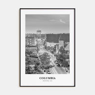Columbia, Missouri Portrait B&W Poster