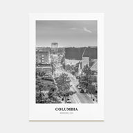 Columbia, Missouri Portrait B&W Poster