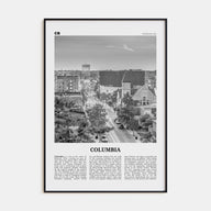 Columbia, Missouri Travel B&W Poster