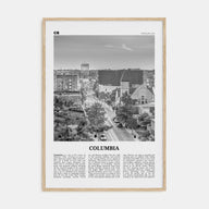 Columbia, Missouri Travel B&W Poster