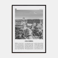 Columbia, Missouri Travel B&W Poster