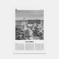 Columbia, Missouri Travel B&W Poster