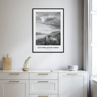 Columbia River Gorge Portrait B&W Poster