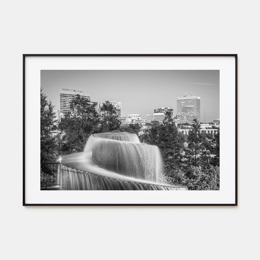 Columbia, South Carolina Landscape B&W Poster