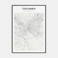 Columbia, South Carolina Map Portrait Poster