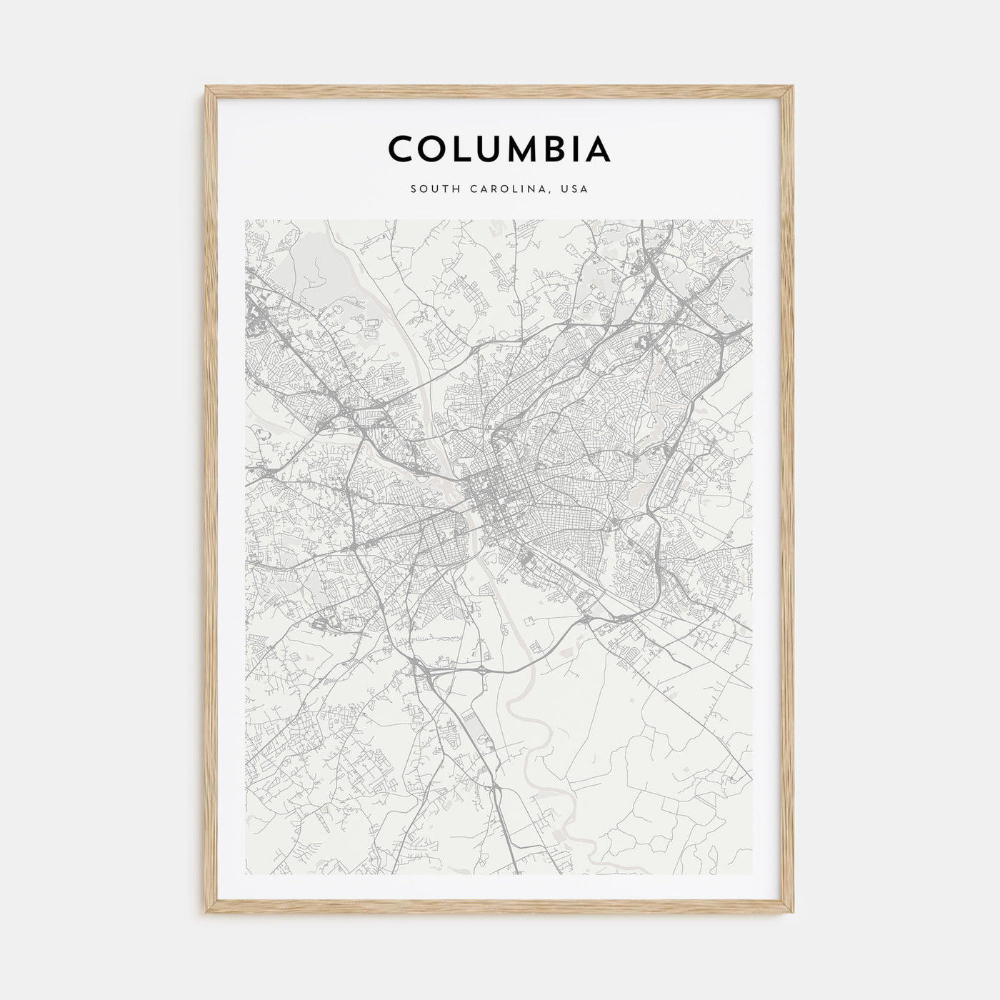 Columbia, South Carolina Map Portrait Poster