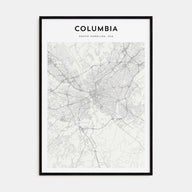 Columbia, South Carolina Map Portrait Poster