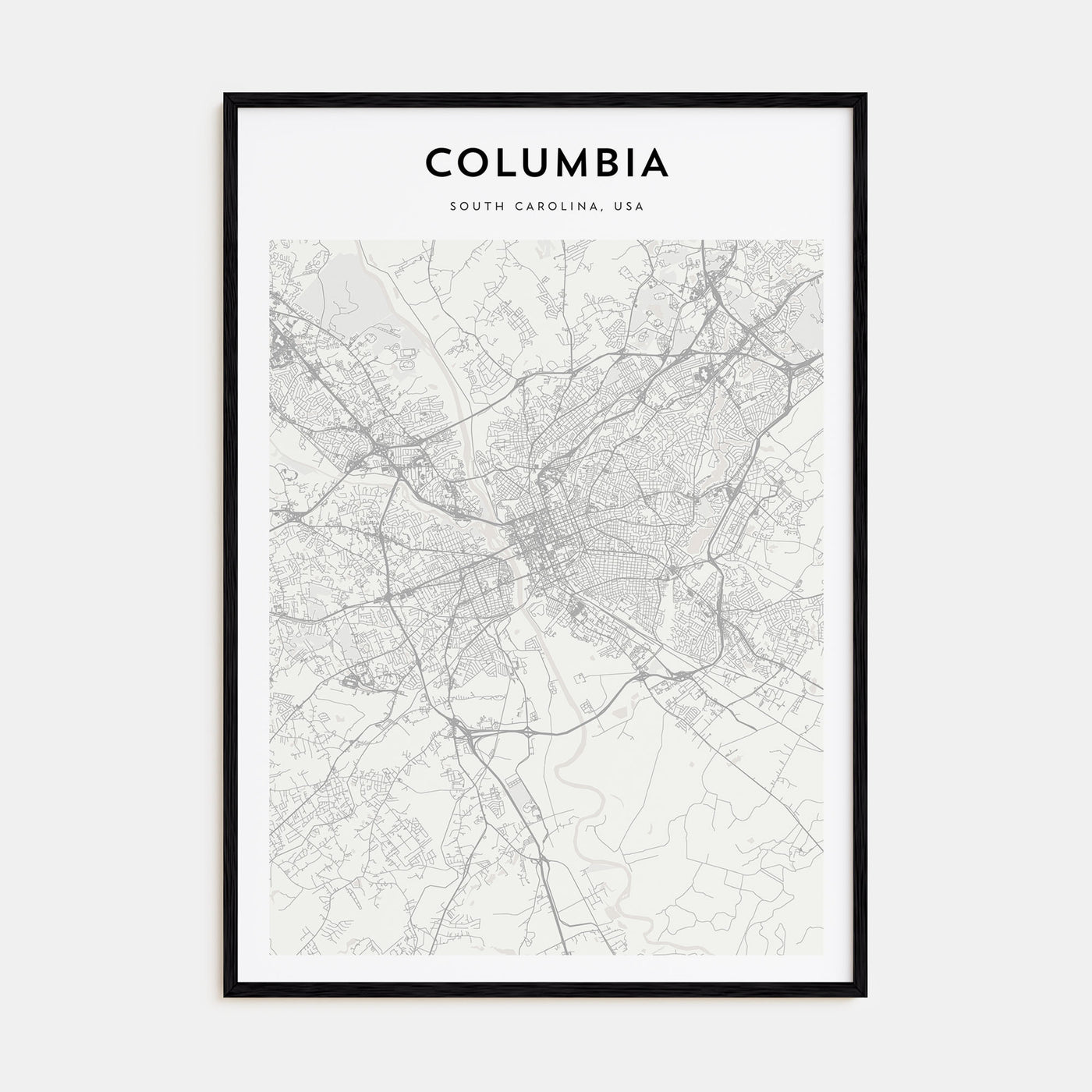 Columbia, South Carolina Map Portrait Poster