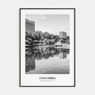 Columbia, South Carolina Portrait B&W Poster