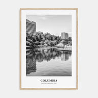 Columbia, South Carolina Portrait B&W Poster