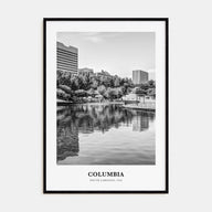 Columbia, South Carolina Portrait B&W Poster