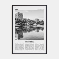 Columbia, South Carolina Travel B&W Poster
