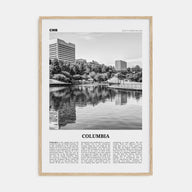 Columbia, South Carolina Travel B&W Poster