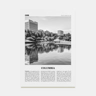 Columbia, South Carolina Travel B&W Poster
