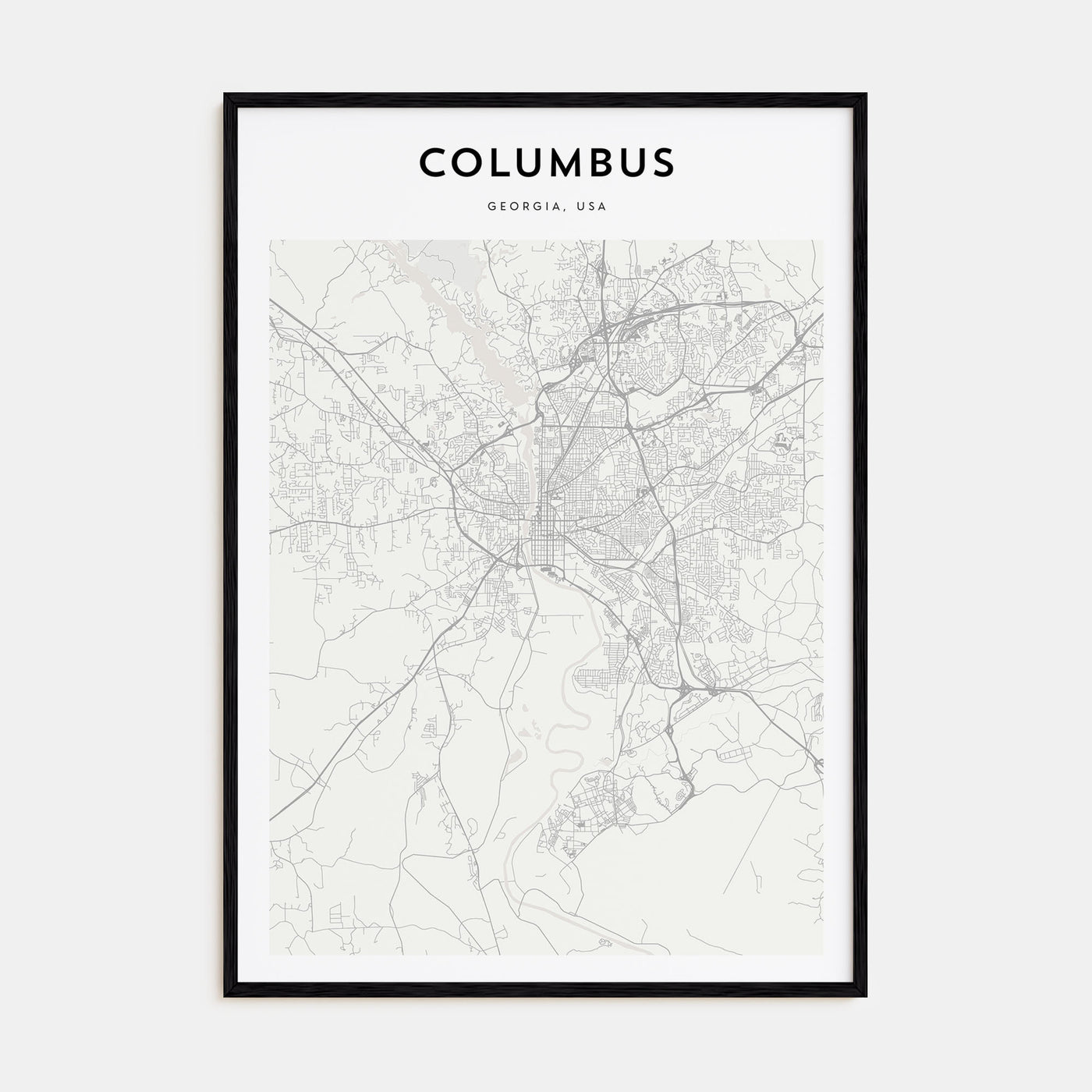 Columbus, Georgia Map Portrait Poster