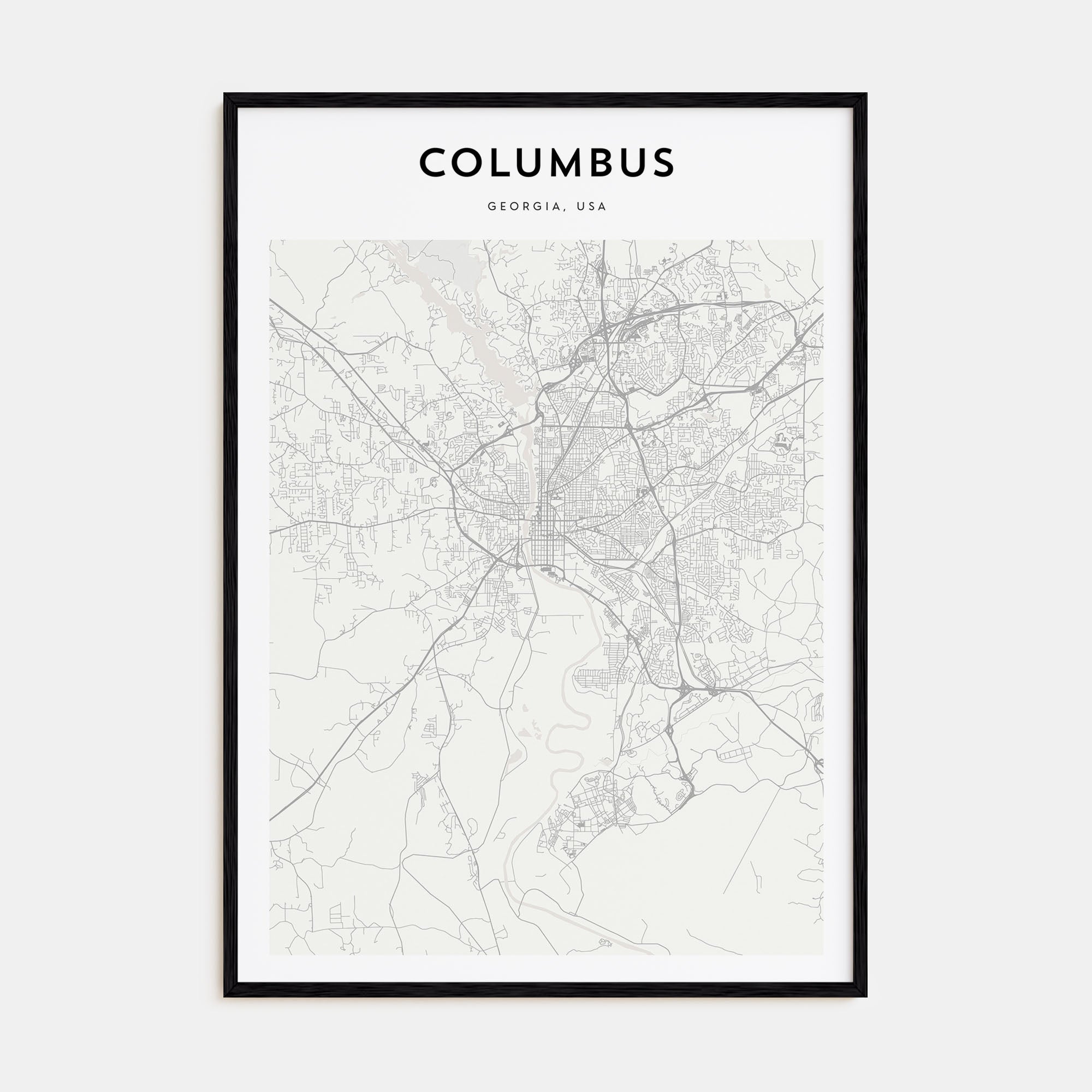 Columbus, Georgia Map Portrait Poster