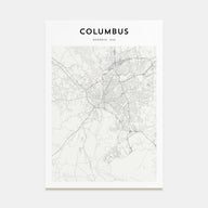 Columbus, Georgia Map Portrait Poster