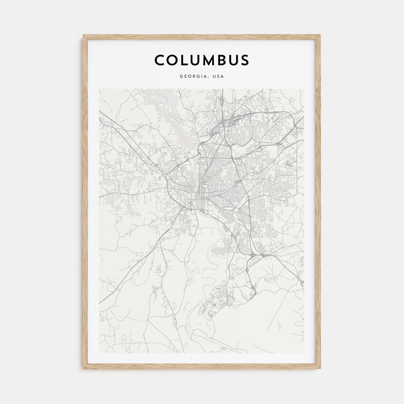 Columbus, Georgia Map Portrait Poster