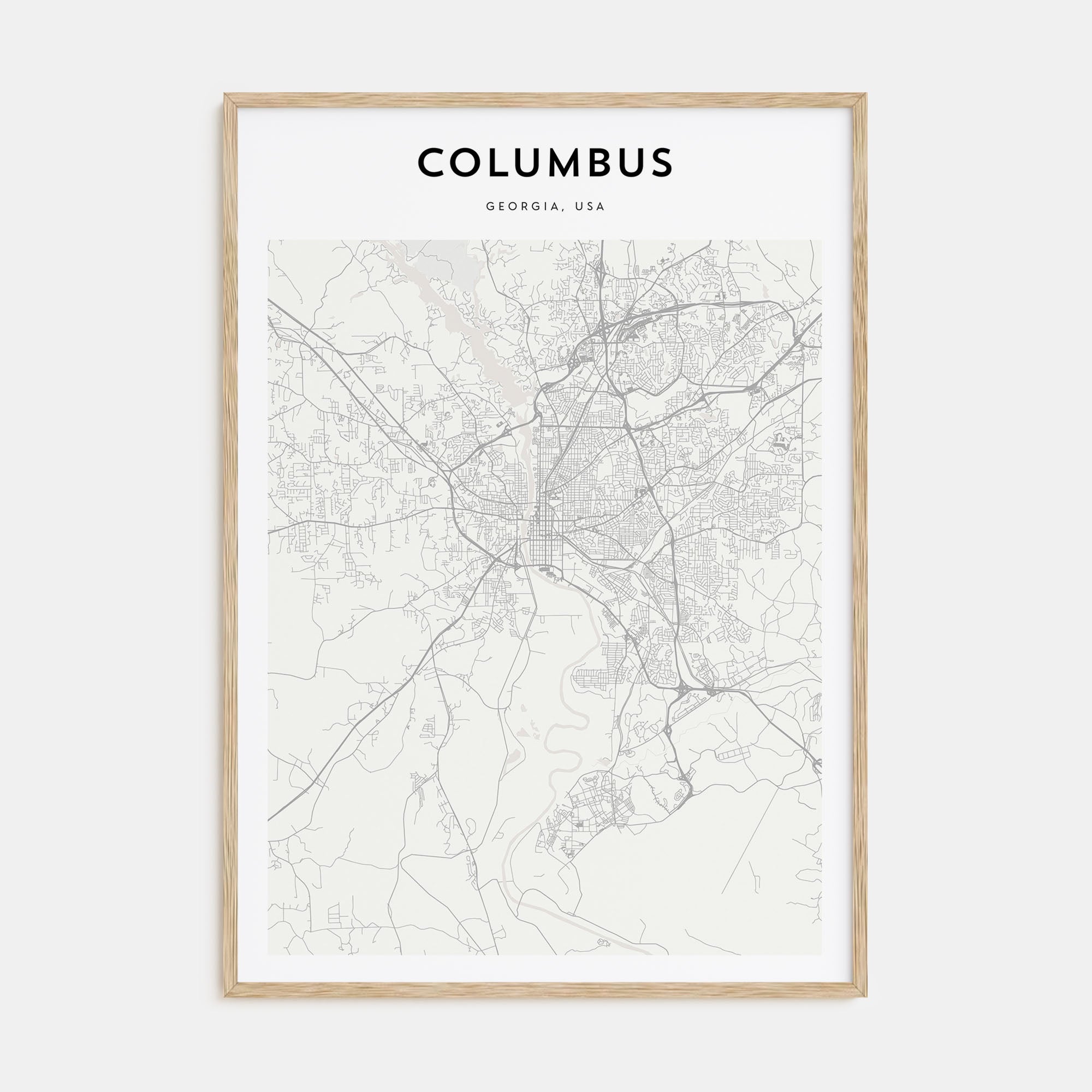 Columbus, Georgia Map Portrait Poster