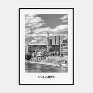Columbus, Georgia Portrait B&W Poster