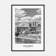 Columbus, Georgia Portrait B&W Poster