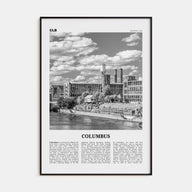 Columbus, Georgia Travel B&W Poster