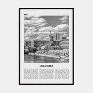 Columbus, Georgia Travel B&W Poster