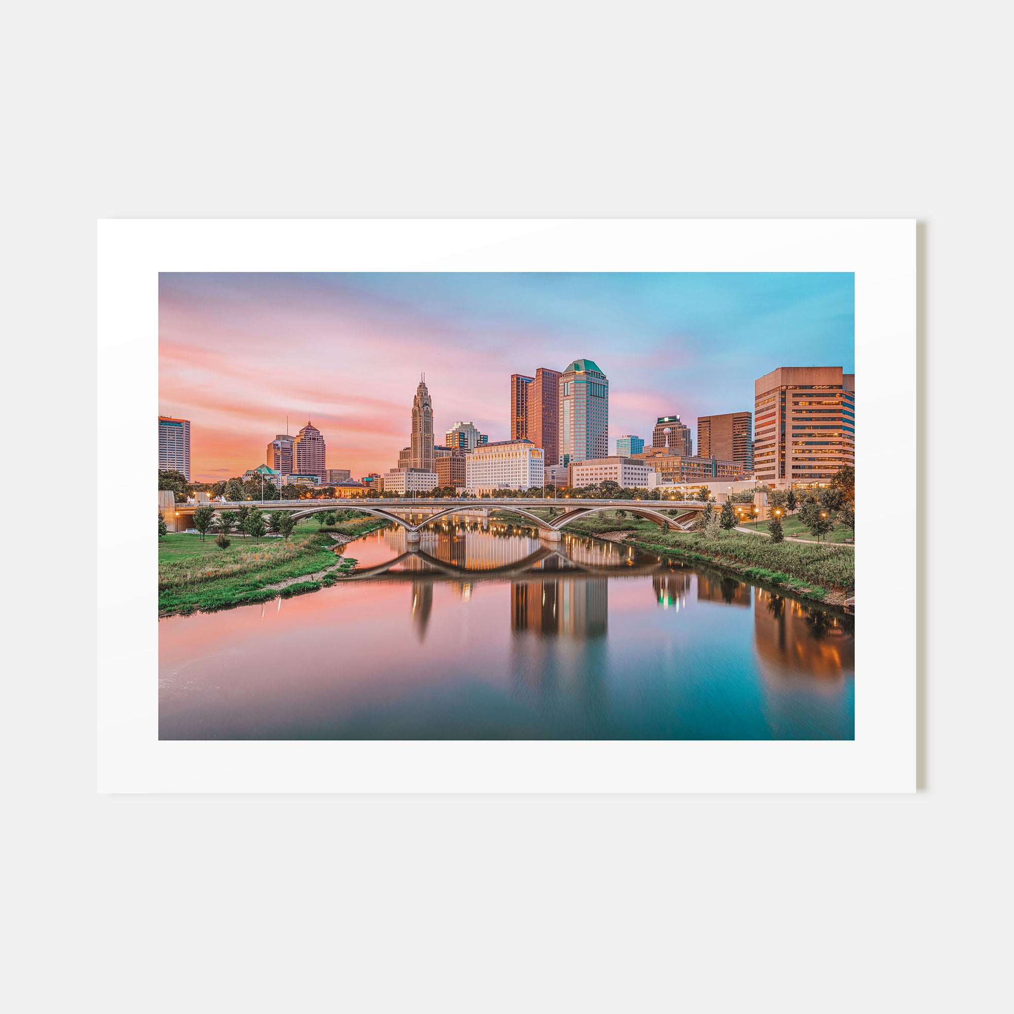 Columbus, Ohio Landscape Color Poster
