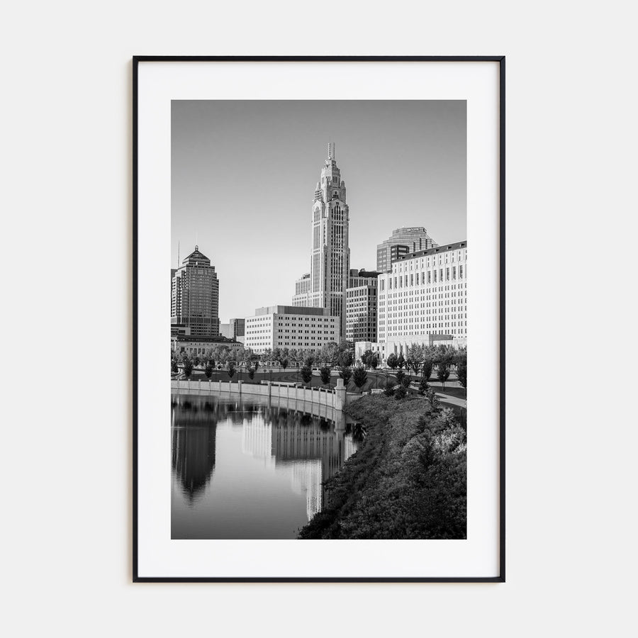 Columbus, Ohio Photo B&W Poster