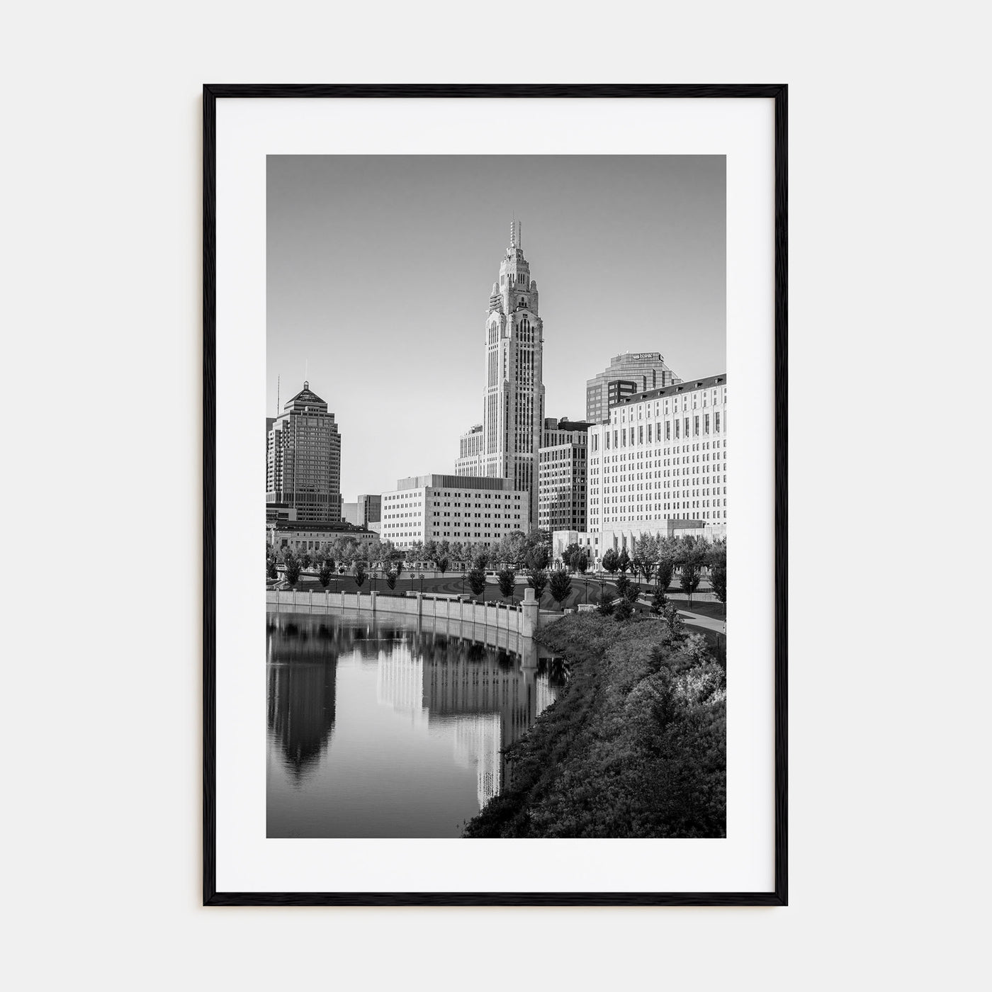 Columbus, Ohio Photo B&W Poster