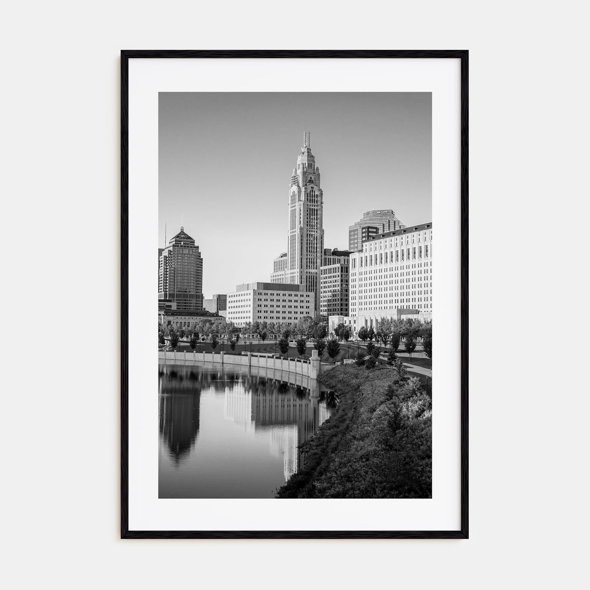 Columbus, Ohio Photo B&W Poster