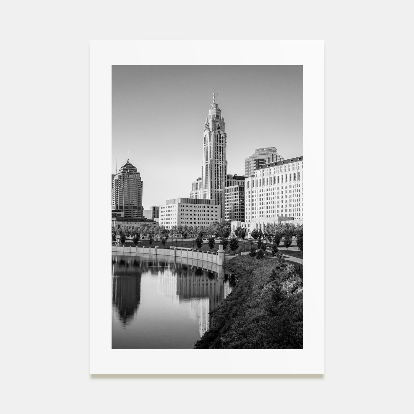 Columbus, Ohio Photo B&W Poster