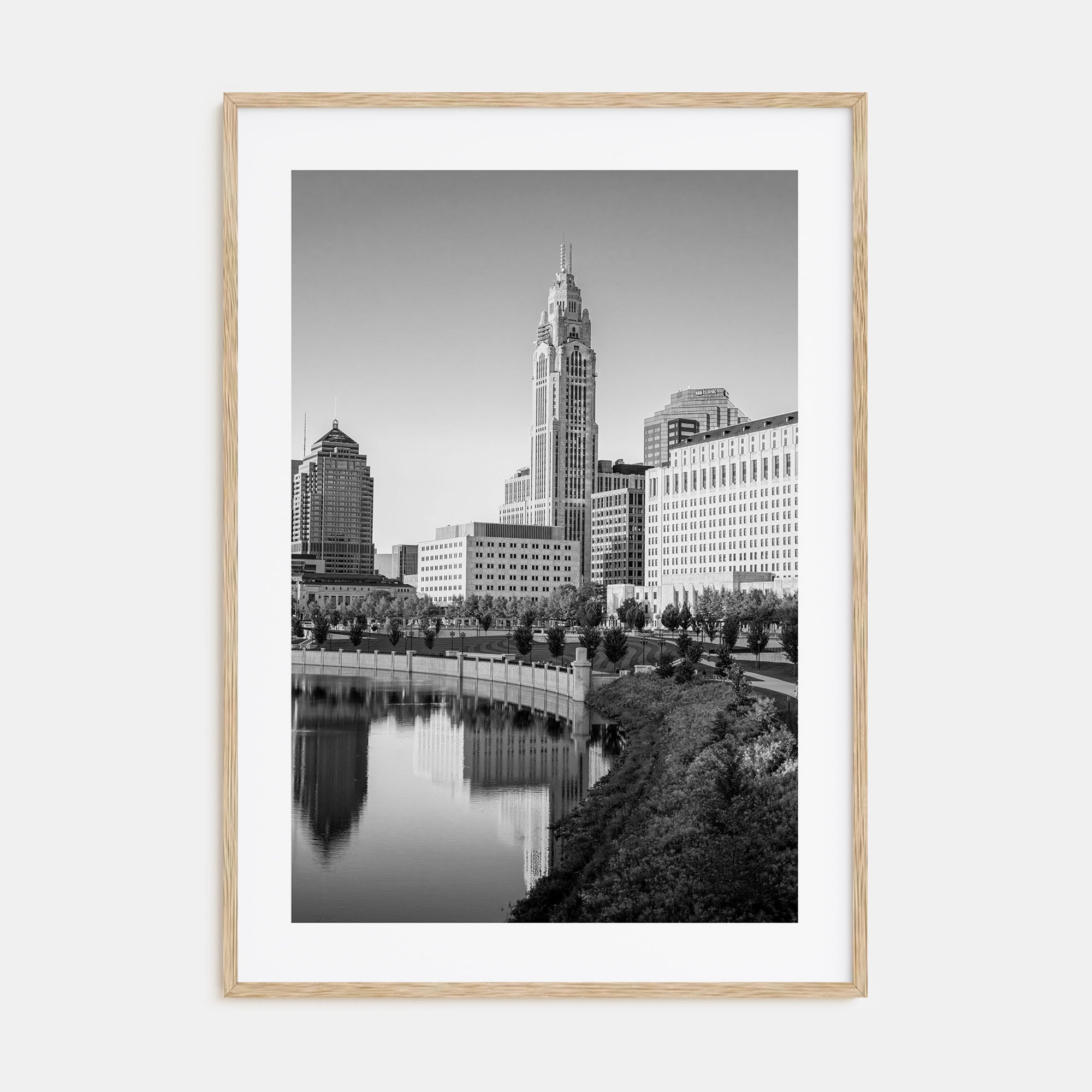 Columbus, Ohio Photo B&W Poster