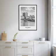 Columbus, Ohio Portrait B&W No 1 Poster