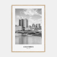 Columbus, Ohio Portrait B&W No 1 Poster