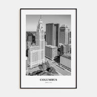 Columbus, Ohio Portrait B&W No 2 Poster