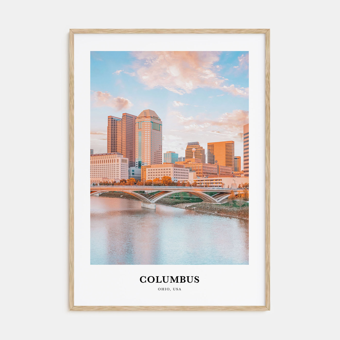 Columbus, Ohio Portrait Color No 1 Poster
