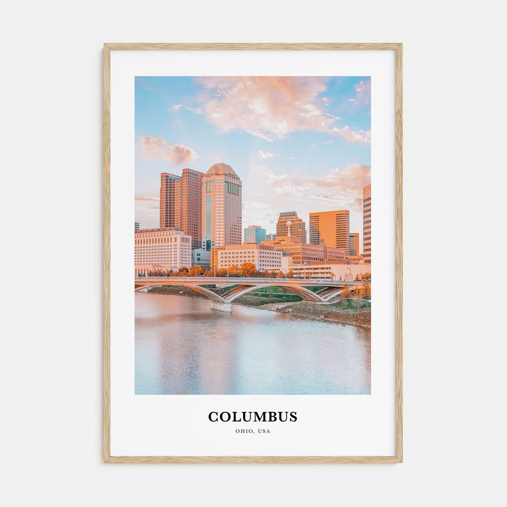 Columbus, Ohio Portrait Color No 1 Poster