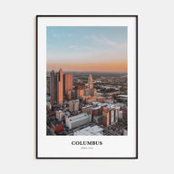 Columbus, Ohio Portrait Color No 3 Poster