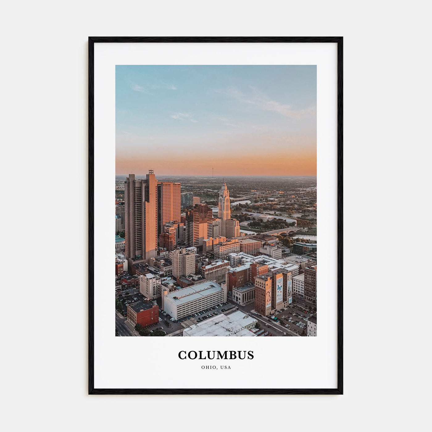 Columbus, Ohio Portrait Color No 3 Poster