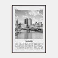 Columbus, Ohio Travel B&W No 1 Poster