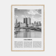 Columbus, Ohio Travel B&W No 1 Poster