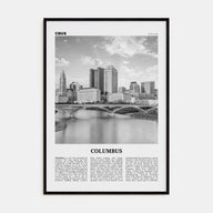 Columbus, Ohio Travel B&W No 1 Poster