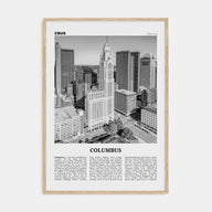 Columbus, Ohio Travel B&W No 2 Poster