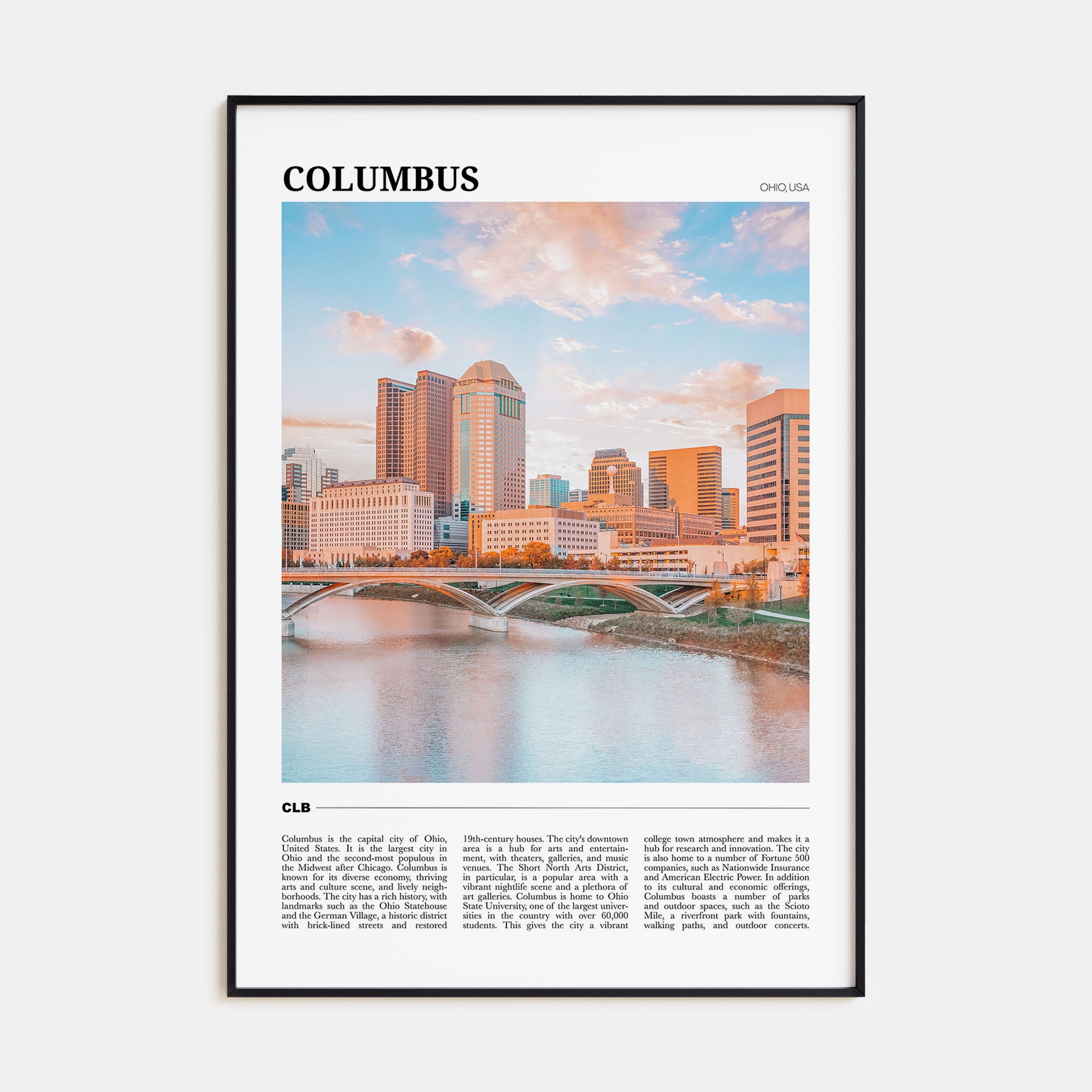 Columbus, Ohio Travel Color No 1 Poster