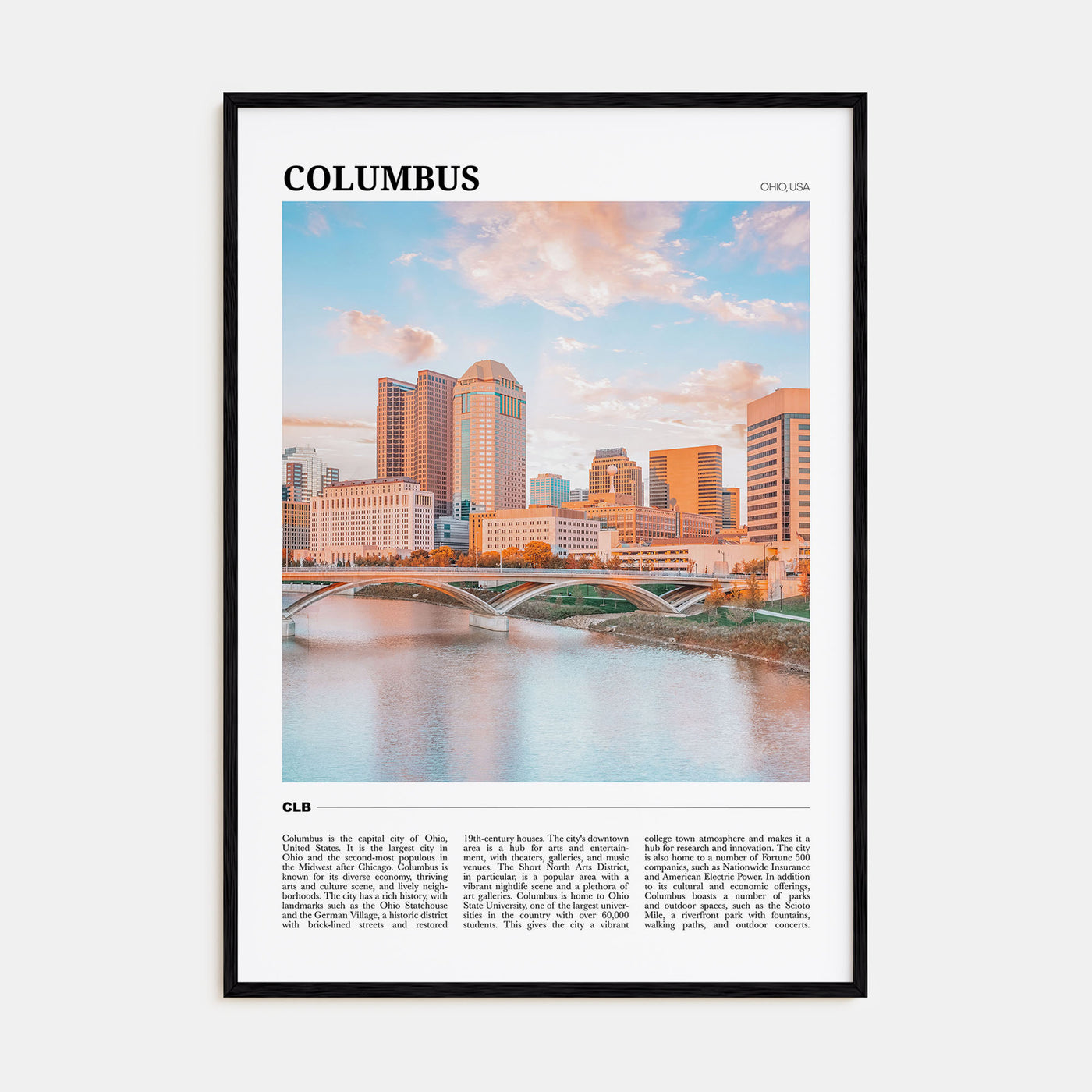 Columbus, Ohio Travel Color No 1 Poster