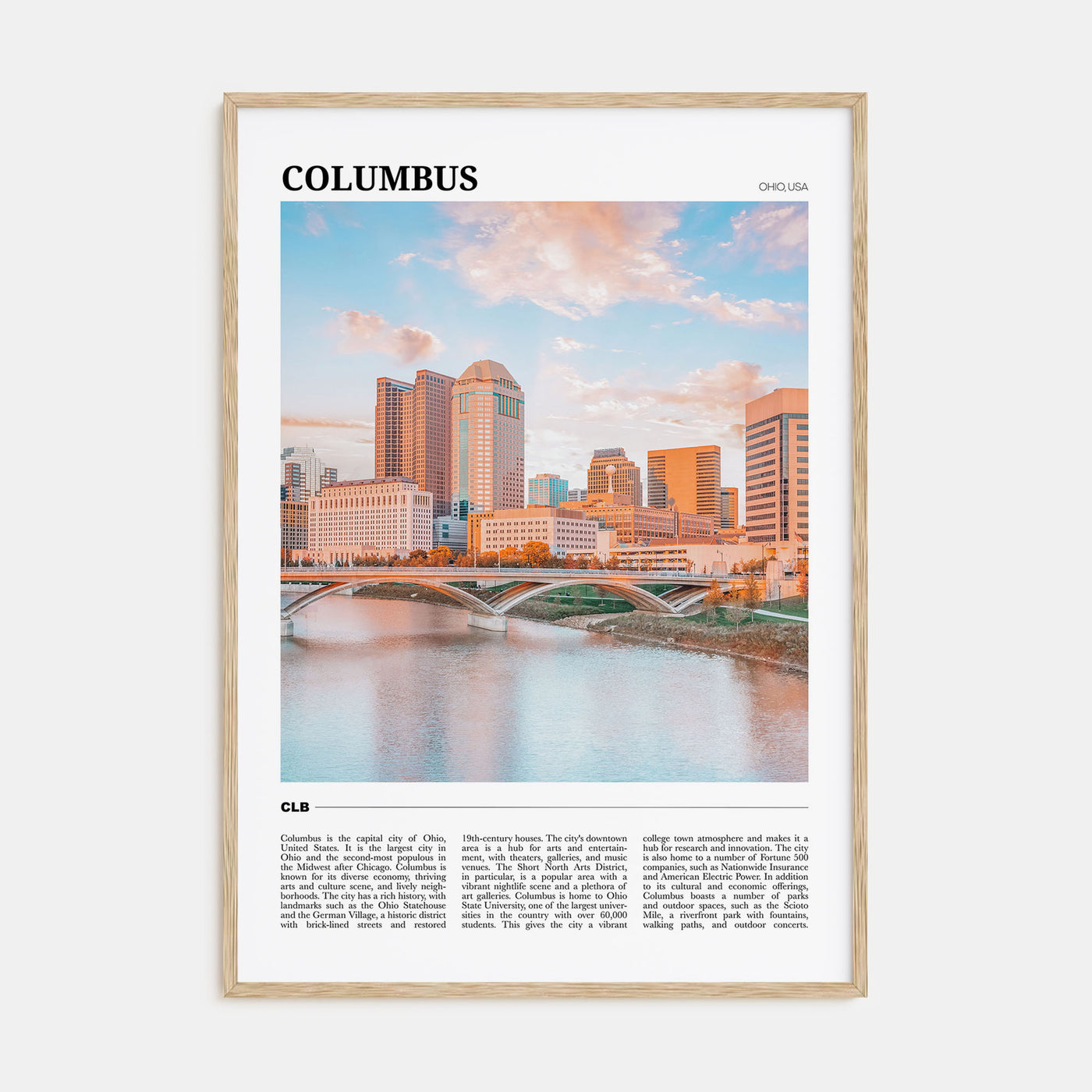 Columbus, Ohio Travel Color No 1 Poster